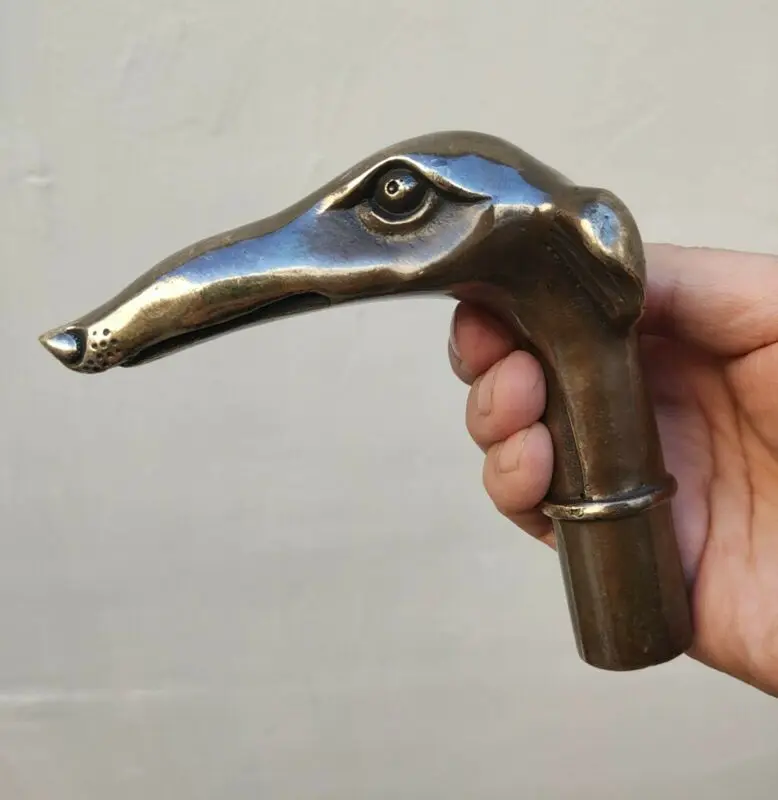 Vintage Collectible Guns - Antyczna wiktoriańska laska z brązową główką