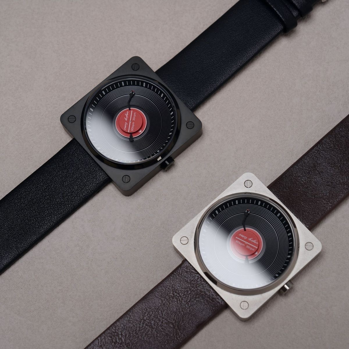 Vintage Watch Collecting - Zegarek kwarcowy z motywem płyty winylowej