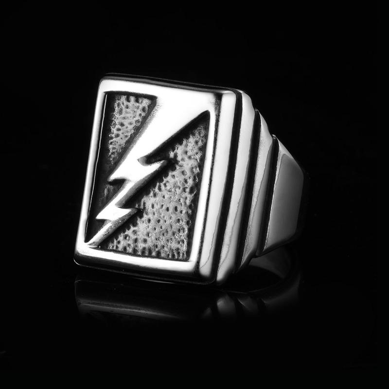 Vintage Collectible Jewelry - Onlysda Cool pierścionek ze stali nierdzewnej