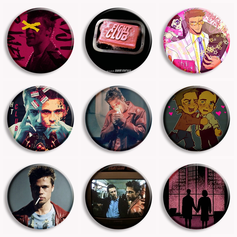 Vintage Collectible Jewelry - Retro Classic Film Fight Club przycisk