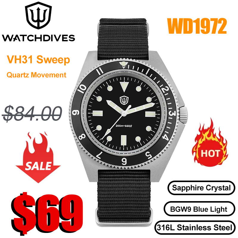 Watchdives WD1972 zegarek kwar – Vintage Watch Collecting recenzja i cena